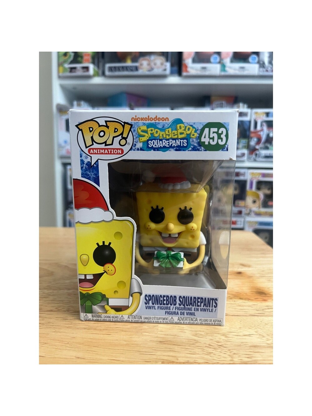 VAULTED Spongebob Squarepants Santa Hat w/ Candy Can Funko Pop #453 Holiday Xmas